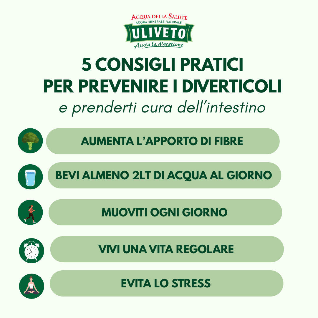 5 consigli per prevenire i diverticoli