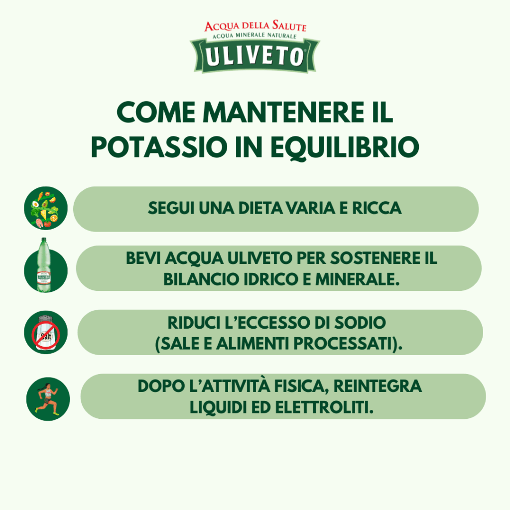 Come mantenere il potassio in equilibrio
